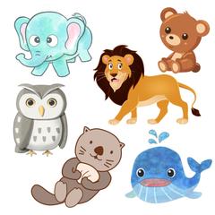 様々なタッチで動物キャラクターを作成します