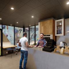 ボルダリング施設＆カフェ