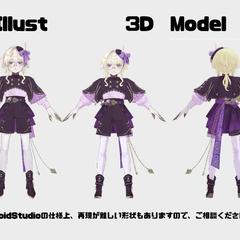 3Dモデルのモデルになったイラスト比較