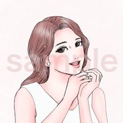 女性イラスト（表情差分）