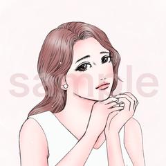 女性イラスト（表情差分）