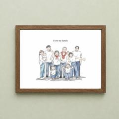 ファミリーイラストの作成