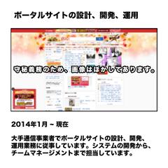 ポータルサイトの設計、開発、運用