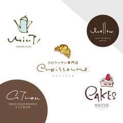 手書きの書き文字やイラストを使用したロゴデザイン