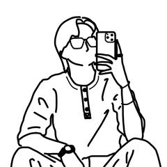 写真から線画イラスト作成