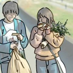 お手持ちの画像に線画を乗せます