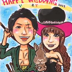 某海賊漫画風衣装似顔絵