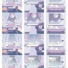 背景と小物パターンイラスト　フィオロさん