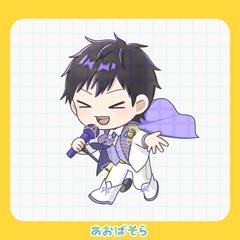 【有償実績】ミニキャライラスト｜アイドル衣装のイケメン男性