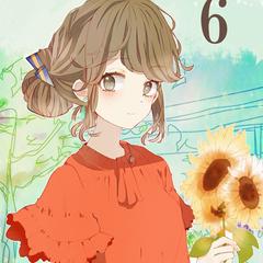 ひまわりと普通等身女性