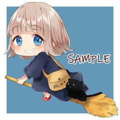 魔女っ子のミニキャライラスト