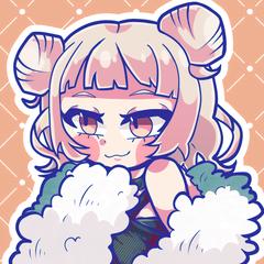 金髪お団子女の子アイコン