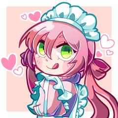 ピンク髪ジャージメイド女の子