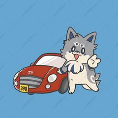 愛車と獣のキャラクター