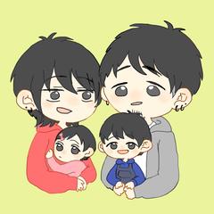 親子ゆる似顔絵