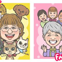 大人数似顔絵作成