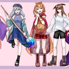 女の子の立ち絵イラスト2