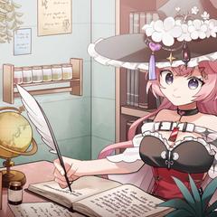 背景有りLIVE2D用パーツ分けイラスト
