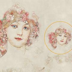 ミュシャの線画作成