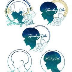 春風うた様　横顔ロゴ風イラストのご依頼