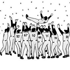 ハマスタの今までとこれから展記念新聞のスタンプ(一部)