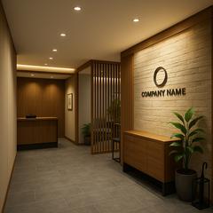 和のテイストを入れたエントランスイメージ