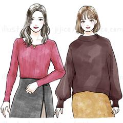 「any SiS」サイト内顔タイプ診断用イラスト17点