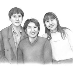 リアル似顔絵　鉛筆画