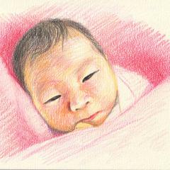 色鉛筆　似顔絵