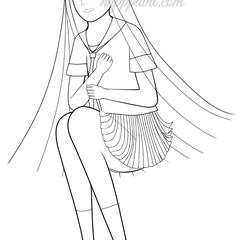 線画デジタルイラスト作成