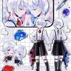 オリジナルキャラクターの詰め込みイラスト