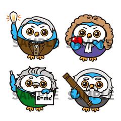 科学者風の企業マスコットキャラクター「フク丸」