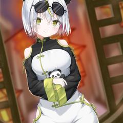 パンダがモチーフの女の子