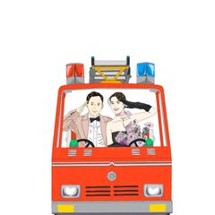 結婚式のペーパーアイテムに♡背景透過のウェディングイラスト