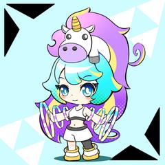 ユニコーン:オリジナルキャラ2頭身ver