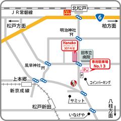 お店と駐車場の地図