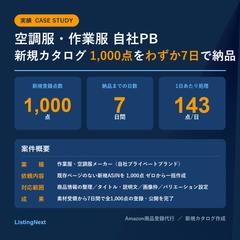 空調服・作業服PB 新規1,000点を7日で納品