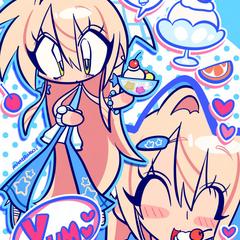 デフォルメイラスト：図形背景