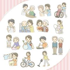 【152-2】訪問介護パンフレット用イラスト