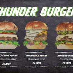 THUNDER BURGER MENU