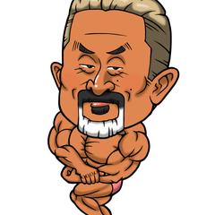 格闘家・タレントの角田信朗様の似顔絵
