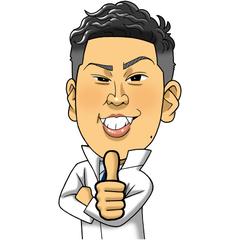 【似顔絵作成】三原ひのまる接骨院 様｜院長の似顔絵