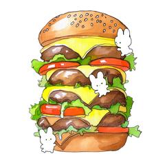 ハンバーガー（ポストカード）
