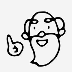 おじさん線画