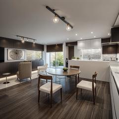 モダン　マンション内観パース