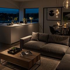 夜　内観イメージパース