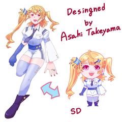 オリジナルキャラクターの立ち絵とSD絵