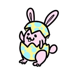 イースターにちなんだうさぎのイラスト