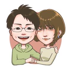 可愛いアニメタッチ似顔絵