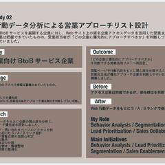 Web行動データ分析による営業アプローチリスト設計